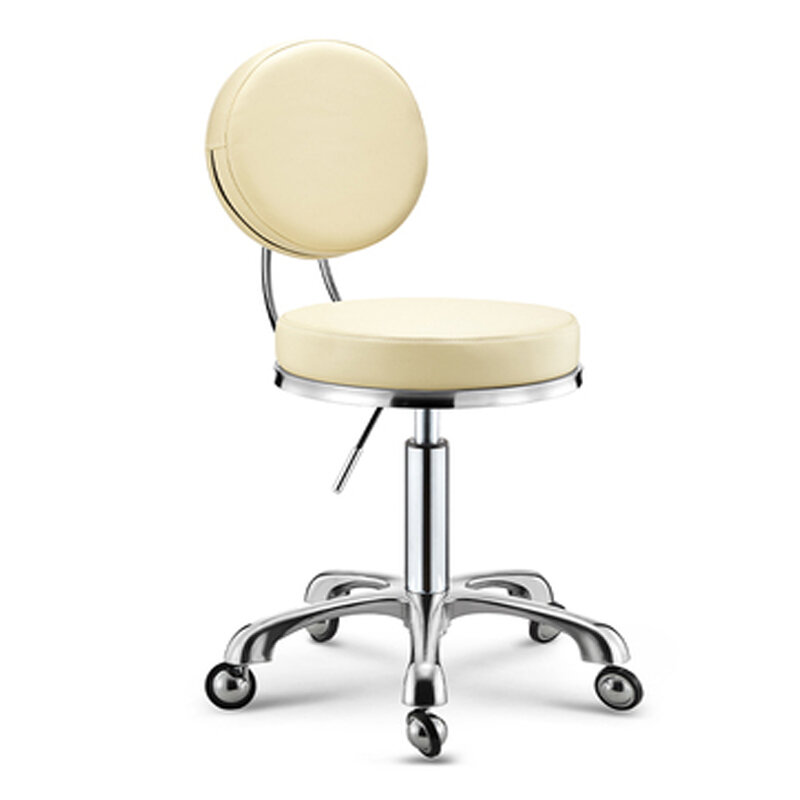 Beauty Barber Backrest Stool Beauty Salon Furniture Dining Chair Dressing Cafe Dentist Bar Chairs Spa Tattoo Round Stools