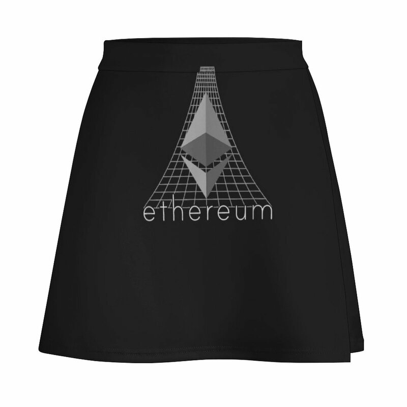 Mini-saia feminina Ethereum Cryptocurrency, Roupa Festival, Vestido feminino, Roupa de verão, Novidade, Luxo