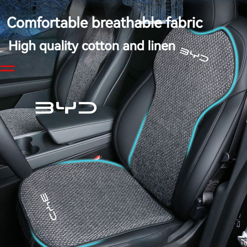 For BYD Dolphin Yangwang 2024 Seat cover Linen Cushion Breathable comfortable sweat-absorbing ventilated cushion seat accessory