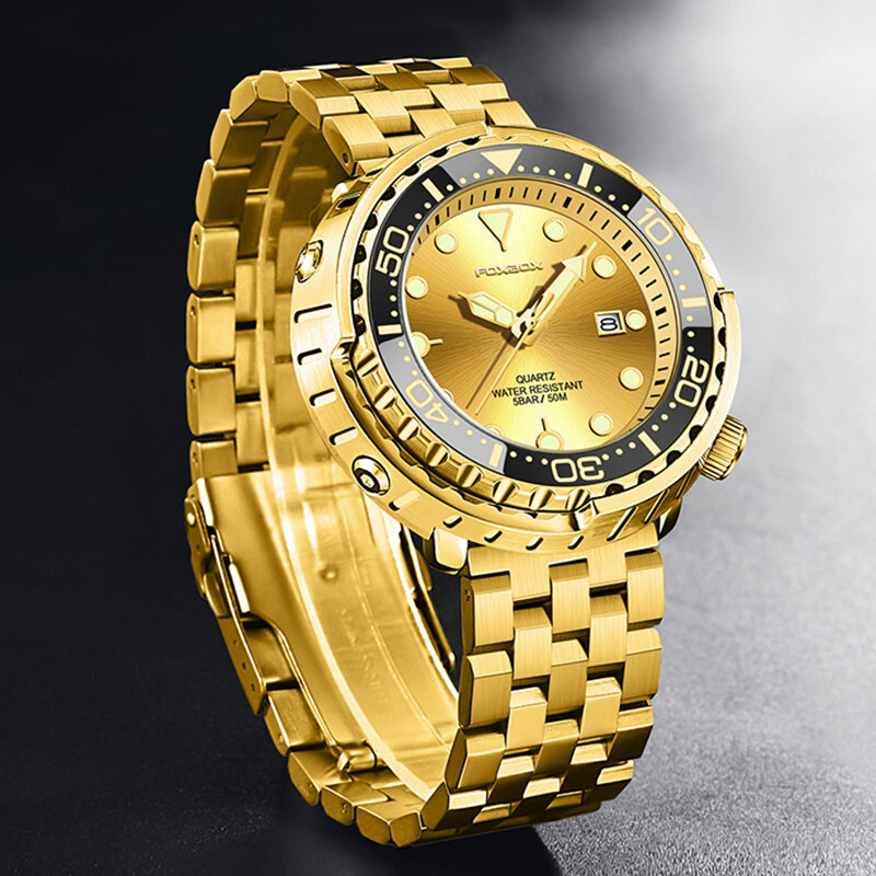 LIGE-남성용 패션 시계, 최고 브랜드 럭셔리 풀 스틸 스포츠 시계, 남성 쿼츠 날짜 표시 시계, 방수 손목시계
