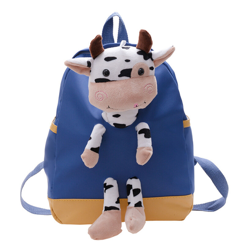 Новинка 2023, модная детская школьная сумка с милым мультяшным коровьим кроликом для детского сада, рюкзаки большой вместимости для мальчиков и девочек