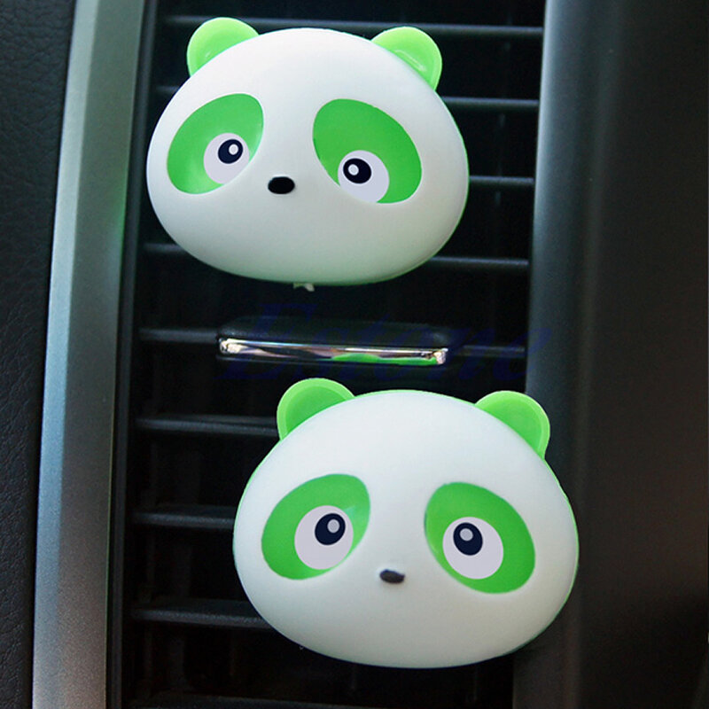 2x Bảng điều khiển tự động Máy làm mát không khí nhấp nháy Máy khuếch tán nước hoa Panda HÀNG HOT cho ô tô Thả vận chuyển
