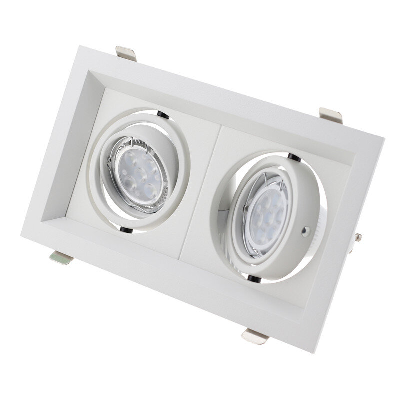 Square Led Ceiling Trim Rings Halogen Bulb GU10 MR16 Fitting Fixture Frame Spot Light Bracket  for Home Illumination