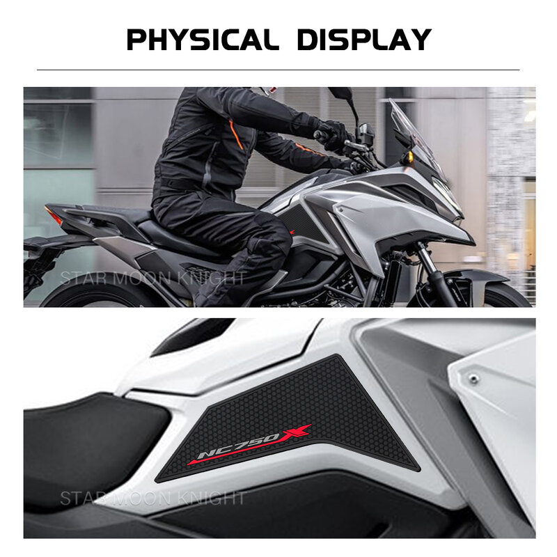 For HONDA NC750X NC 750 X 2021 2022 - Side Fuel Tank pad Tank Pads Protector Stickers Decal Gas Knee Grip Traction Pad Tankpad