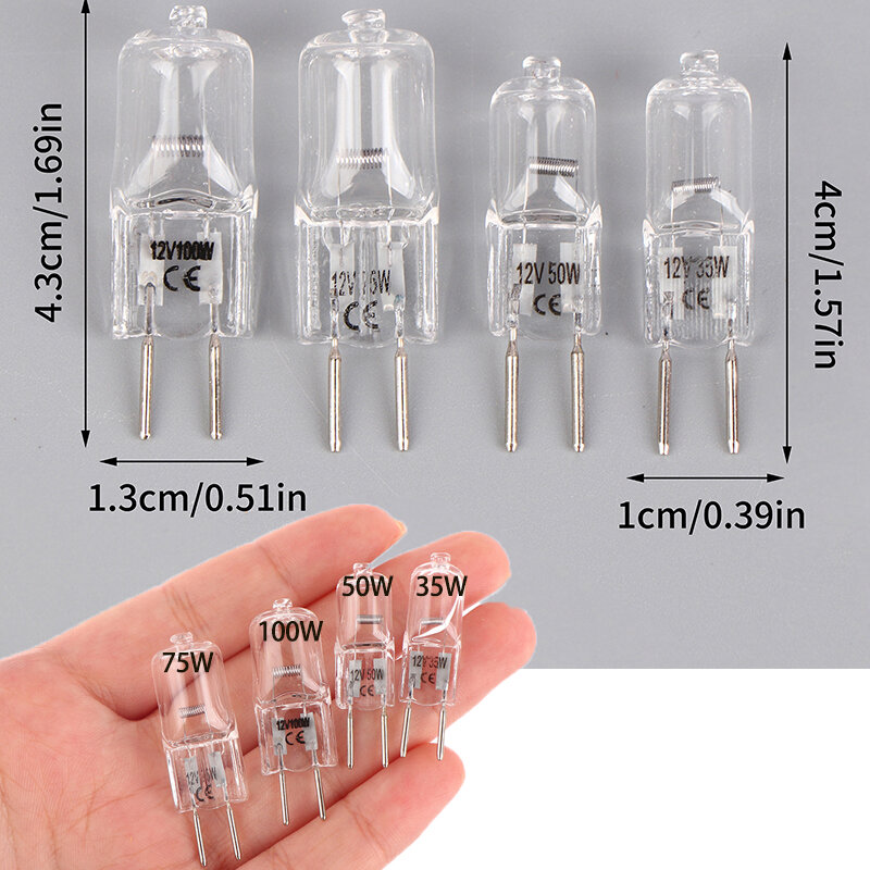 Perles de lampe halogène adaptées à l'aromathérapie, lampe en cristal, budgétaire, ampoule à 2 broches, 12V, AC, 35W, 50W, 75W, 100W, G6.35, nouveau, 1 pièce