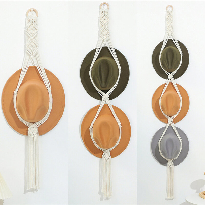 Gorgeous Fringe Design Hat Rack Simple and Elegant Style Hat Organizer for Beanie Hats Straw Hats Floppy Hats