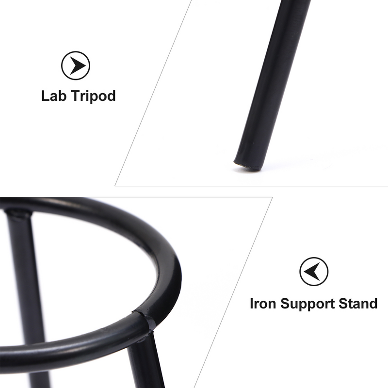 2 Pcs Tripod Alcohol Lamp Holder Equipment Burner Laboratory Supplies School Chemistry Support Stand Iron