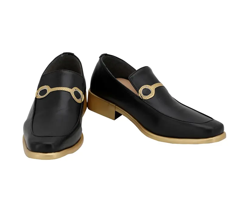 أحذية تنكرية سوداء غريبة من JoJo ، أحذية 5 Vento ، أحذية Aureo Prosciutto ، مصنوعة خصيصًا ، أي حجم