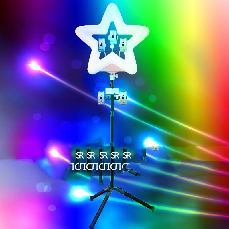 RK52 20 Inch Heart Shape Star Shaped Ring Light RGB Color Led Filling Light With Tripod Stand