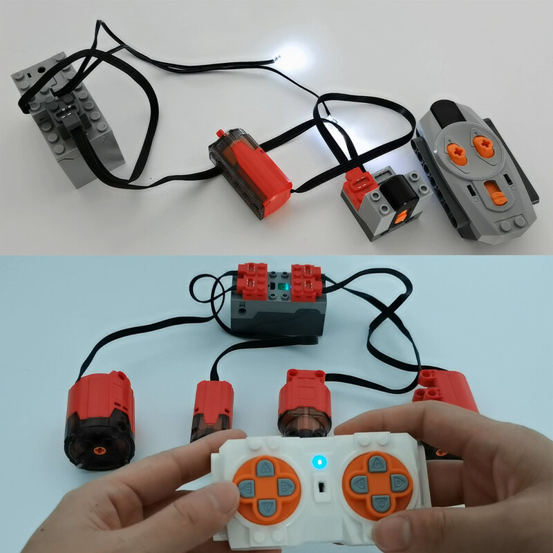 Enhanced สีแดง Plus M/L/XL มอเตอร์ MOC Power ฟังก์ชั่นมอเตอร์เซอร์โวใช้งานร่วมกับ Legoeds 8883 88003 8882 88004ความเร็วสูงของเล่น DIY