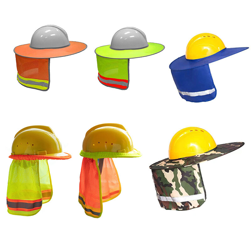 Casque de sécurité pour travailleurs de la construction, pare-soleil, casque de protection du cou, casquette de coulée à bord, couvre-chef