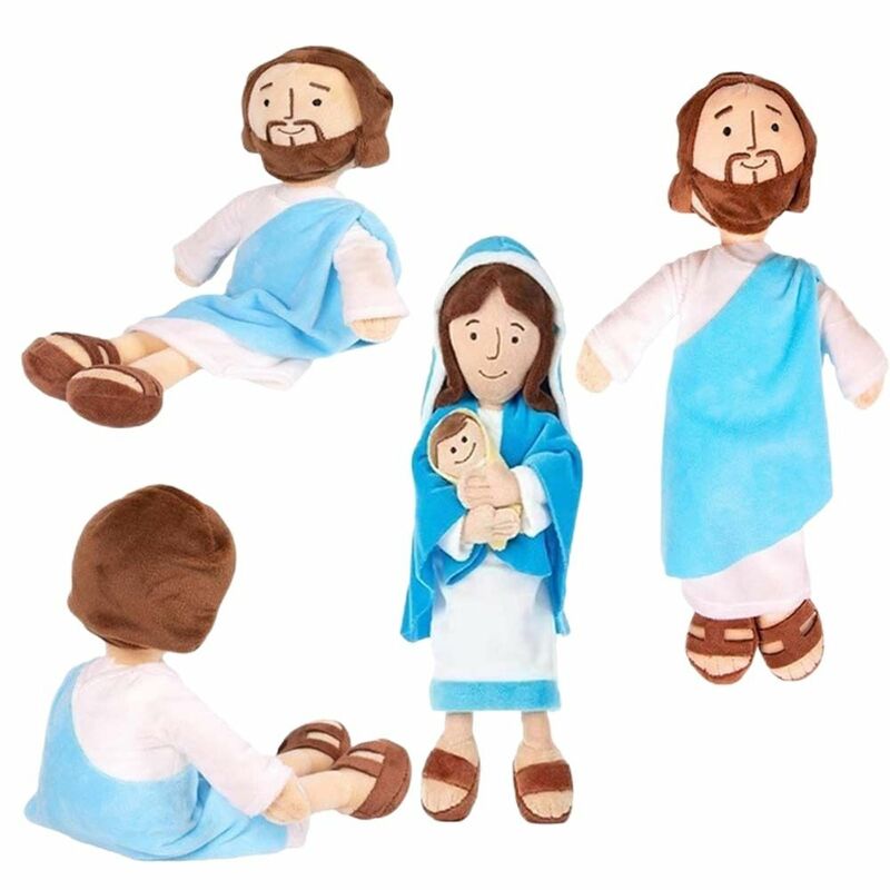 교육용 성모 마리아 인형, 예수 봉제 인형, 봉제 베개, 집 장식, 선물