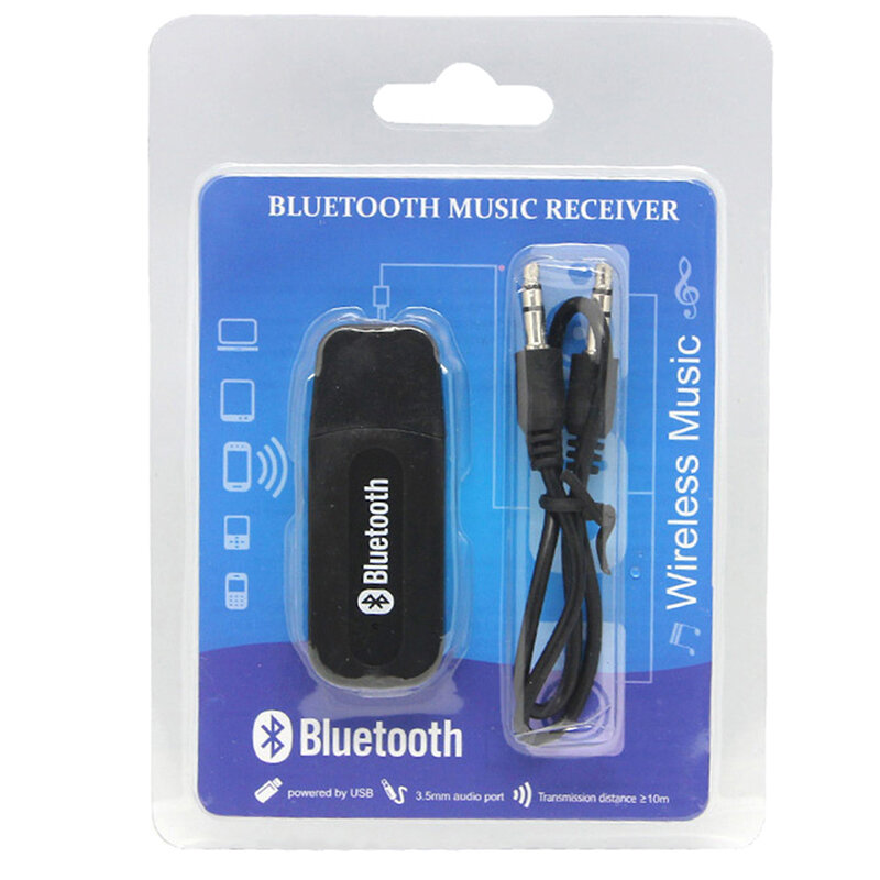 Receptor de áudio sem fio USB e adaptador transmissor, Bluetooth 5.0, alto-falante doméstico, Jack 3,5mm, TV, PC, Kit automotivo