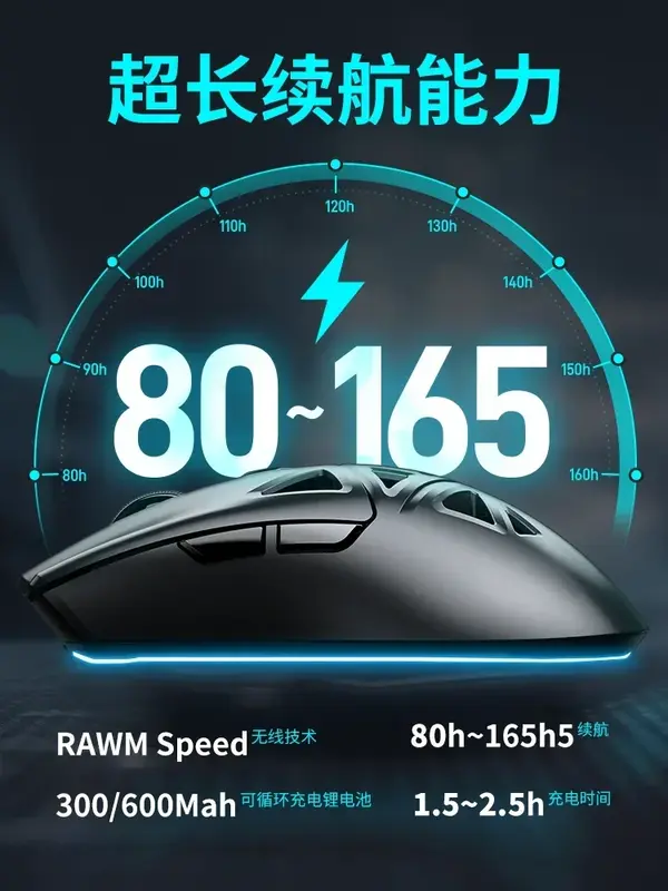 Rawm SA-ML01 Gamer Mouse 3 modalità 2.4G Wireless Bluetooth Mouse leggero 26000DPI PAW3395 sensore 650IPS Mouse da gioco regali fai da te