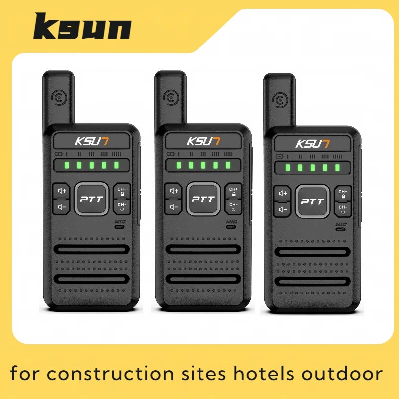 KSUN-Talkie Walperforé portable M10, équipement radio transcsec, radio amateur, radio UHF longue portée, compact et professionnel, 400-470, 2 pièces