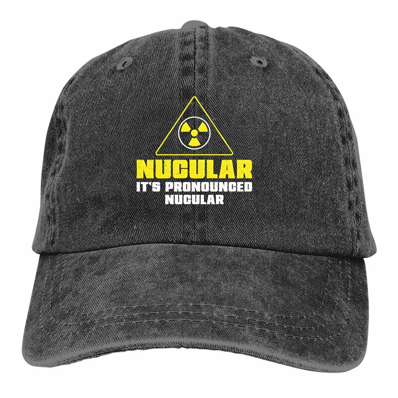 Nuclear Engineer Nucular It's Pronounced  Radiation Baseball Cap Men Hats Women Visor Protection Snapback Radiation Symbol Caps