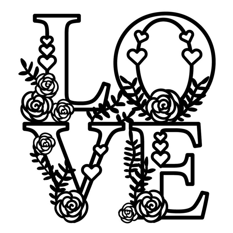 InLoveArts Love Letter ตัดโลหะตายตัดตายแม่พิมพ์ Scrapbooking กระดาษหัตถกรรมแม่พิมพ์มีดใบมีด Punch Stencils Craft DIY