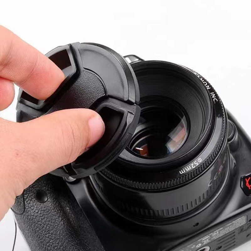 Couvercle de capuchon d'objectif d'appareil photo pour Canon, Nikon, olympus, Fuji Lumix, 37mm, 49mm, 52mm, 55mm, 58mm, 62mm, 67mm, 72mm, 77mm, 82