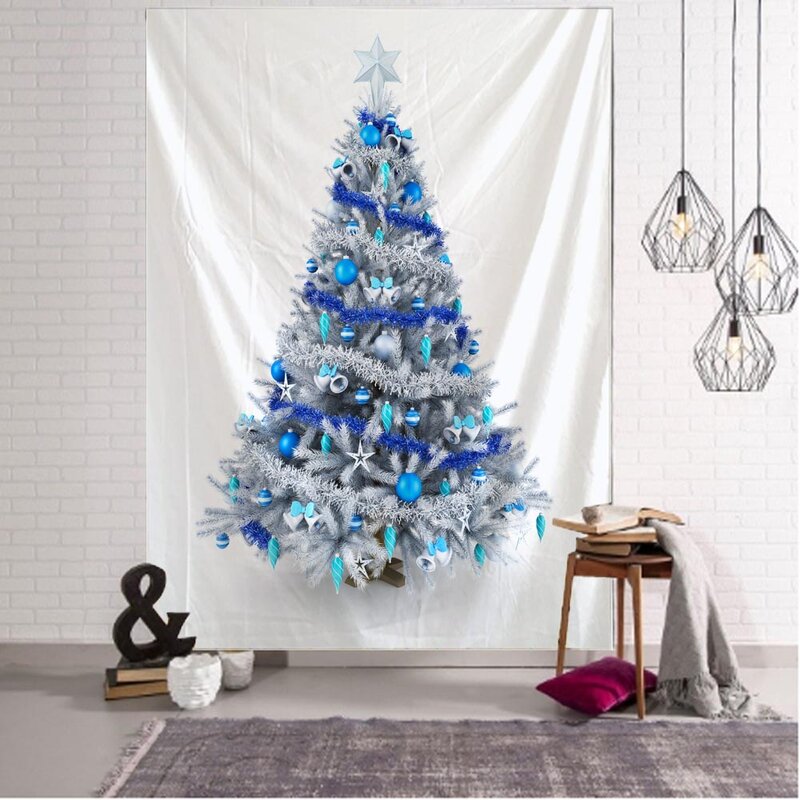 Kerstboom Home Decoratie Tapijt Sneeuw Muur Opknoping Santa Nieuwe Jaar Geschenk Elanden Achtergrond Doek Kamer Wanddecoratie