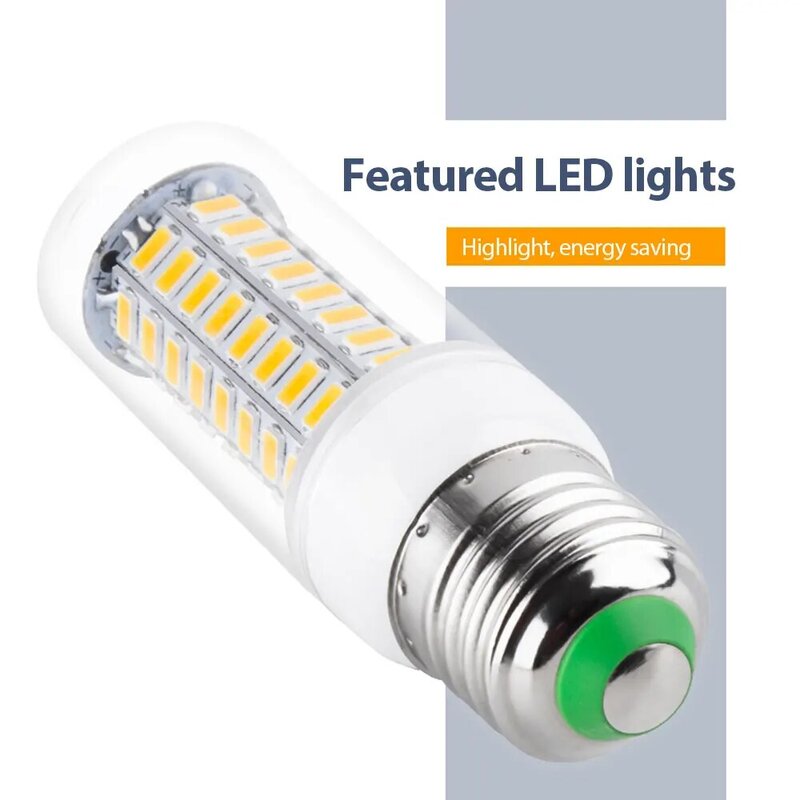 Lampu LED, 5730 E27 lampu jagung hemat energi lampu Led 110V 220V ampul lilin LED bola lampu jagung