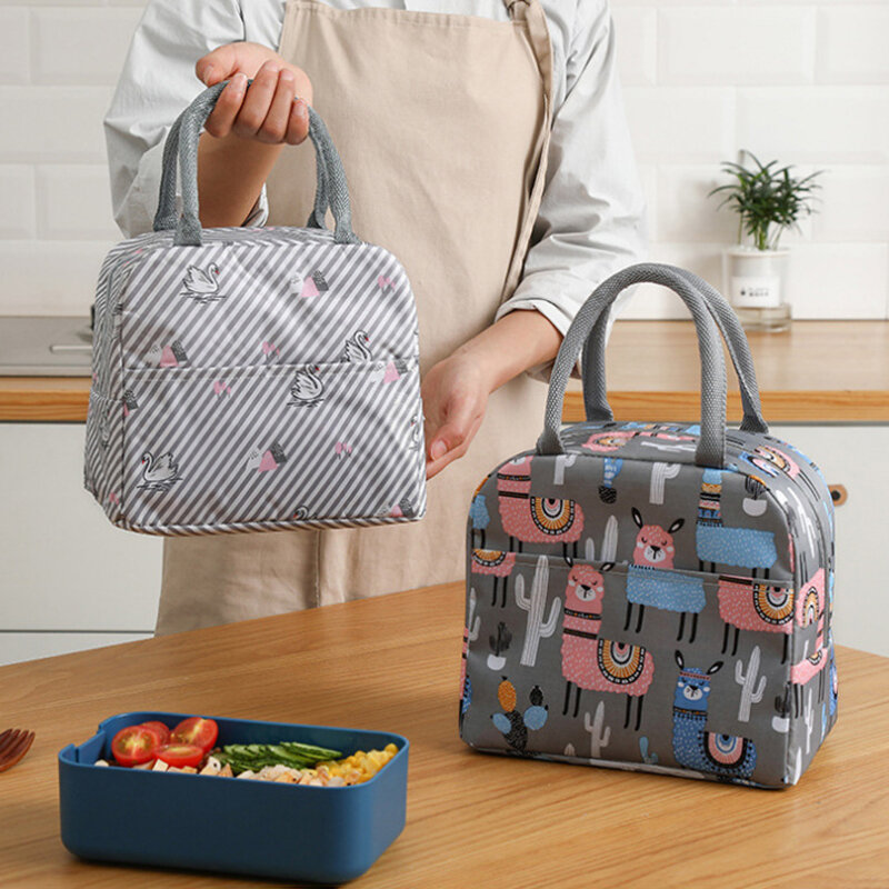 Женская сумка, сумка-холодильник для льда, сумки для пикника, изолированная Термосумка для ланча, детская школьная сумка для хранения еды