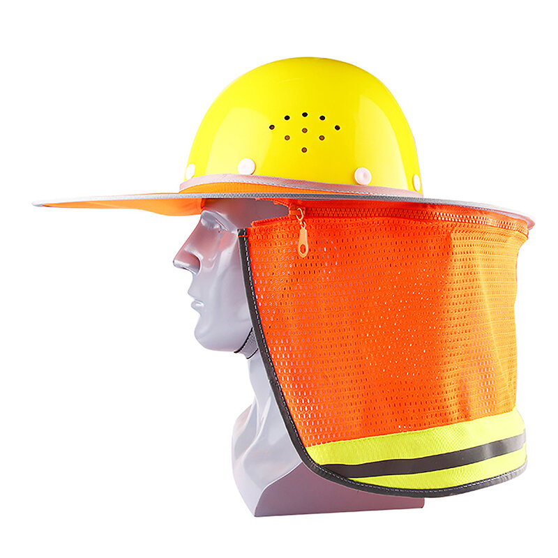 Casque de sécurité pour travailleurs de la construction, pare-soleil, casque de protection du cou, casquette de coulée à bord, couvre-chef