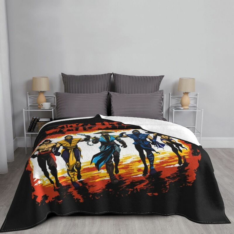 The Fatalities Blankets Warm Flannel Mortal Kombat Gaming Throw Blanket for Home Sofa Office Travel