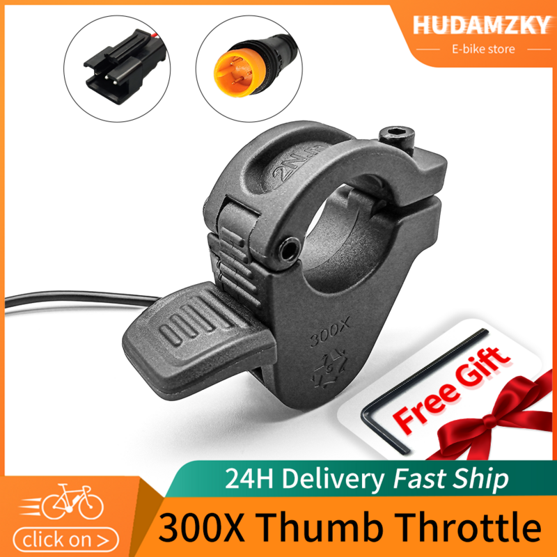 Ebike Thumb Throttle WUXING 300X Right/Left Hand Throttle for 24V 36V 48V 72V Electric Bicycle Accelerator