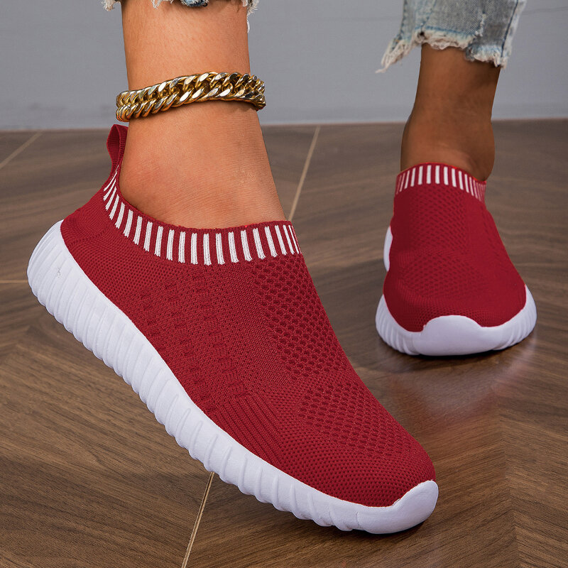 Summer Breathable Casual Women's Single Shoes Outdoor Comfortable Soft Sole Walking Sneakers Mesh Luxury Brand Flat Shoes