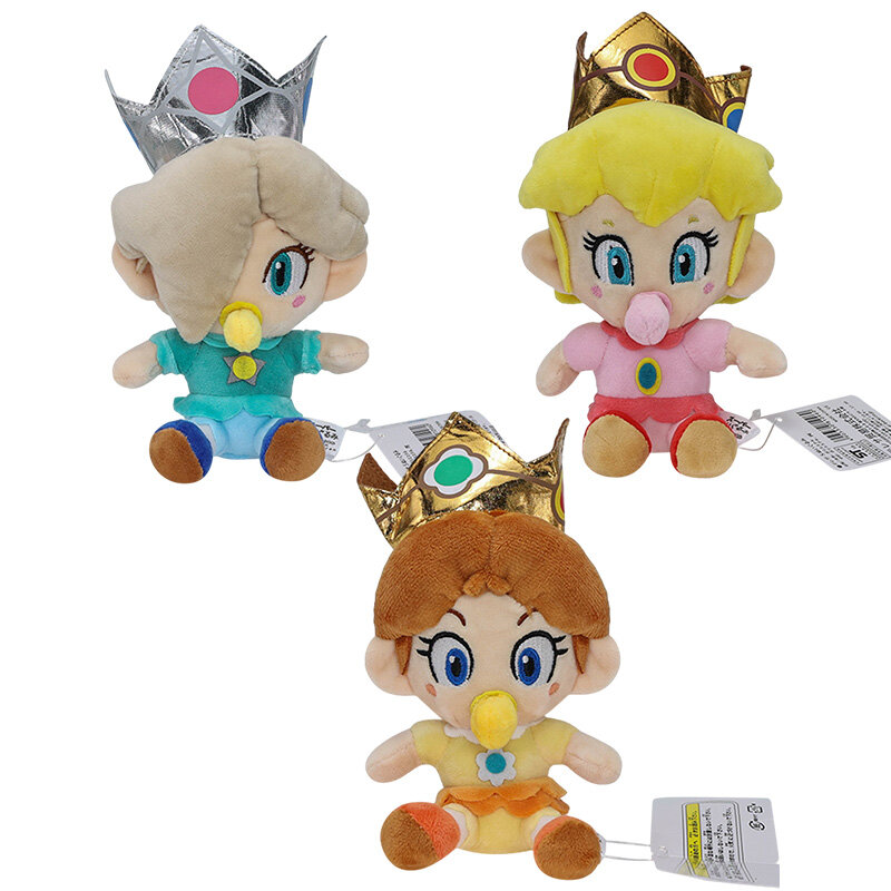 Princess Peach Mario peluche Kawaii bambole di pezza Cartoon bambole carine compleanno regalo di natale per la collezione di bambini