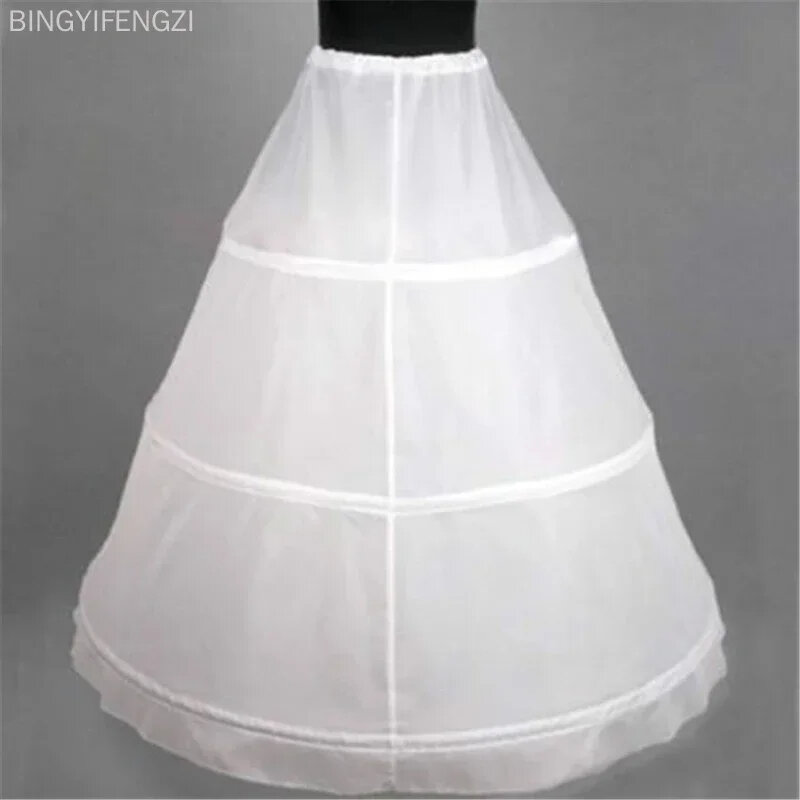 Wedding Petticoat Women Long White Underskirt Bustle Petticots Wedding Accessories Prom Underskirt New A-line 2 Hoop Item Type