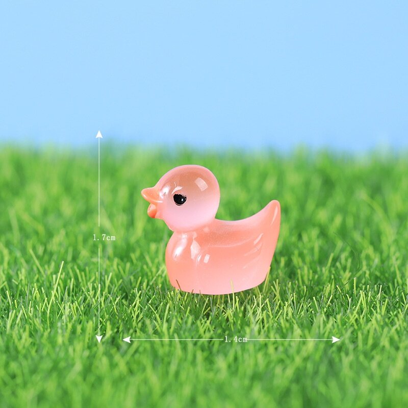 Kleine Eendenhars Handwerk Micro-Landschapsdecoratie Gele Eendenornament Miniatuurfiguren