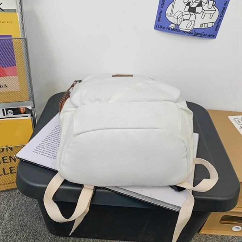 Tas punggung sekolah kanvas wanita untuk remaja perempuan tas sekolah Travel tas buku kasual kapasitas besar wanita 517D