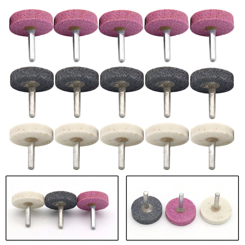 Herramientas rotativas de piedra montada abrasiva, cabezal de rueda de piedra de molienda, accesorios Dremel, disco rotativo, 5 piezas