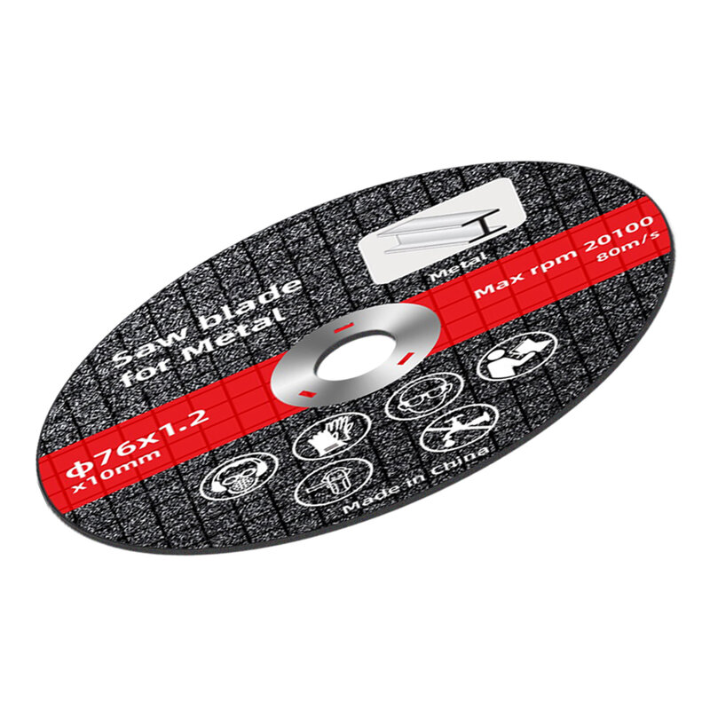 1 шт. 3-дюймовый полимерный пильный диск, циркулярный режущий диск, шлифовальный круг, 10 мм отверстие для стальных режущих инструментов, аксессуары для угловой шлифовальной машины