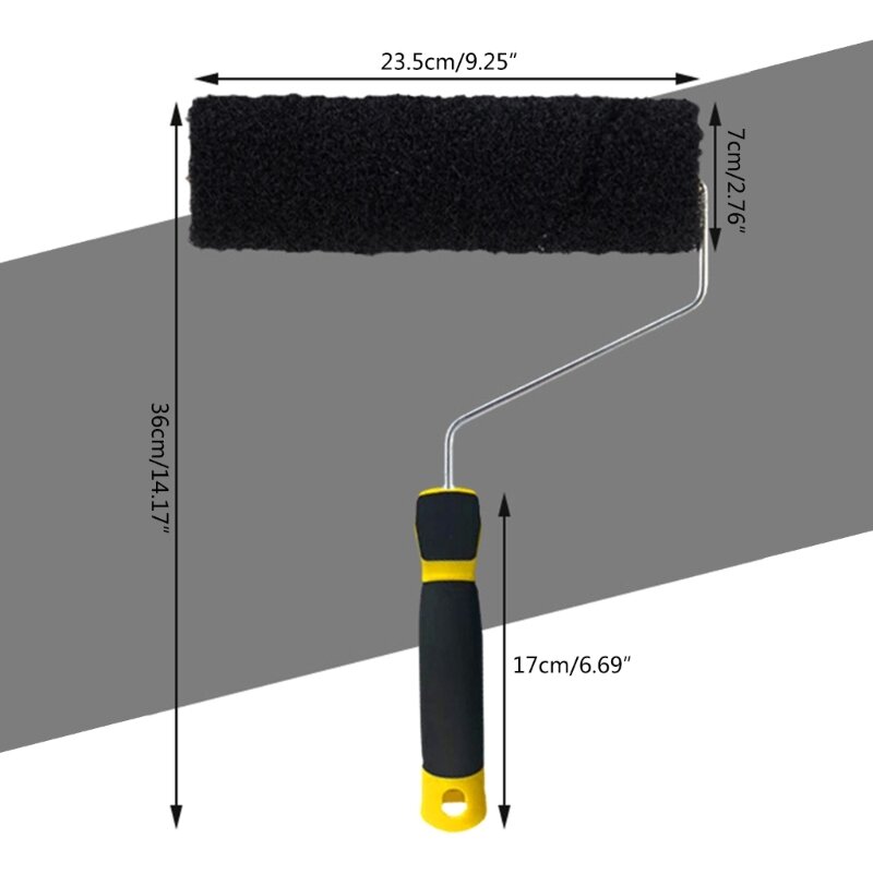 Escova parede ergonômica 9 polegadas, rolo parede conveniente, fácil usar, escova parede 9 polegadas, operação