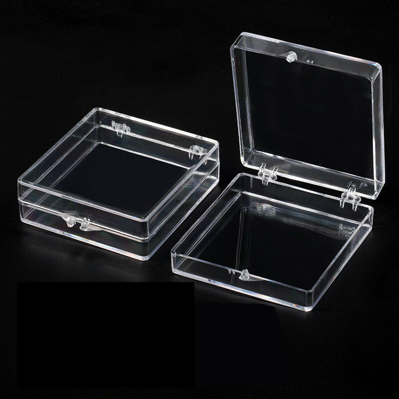 Caixa de armazenamento de unhas de acrílico transparente caixa de embalagem de unhas artesanais caso organizador de manicure de unhas recipiente ferramentas caixa vazia