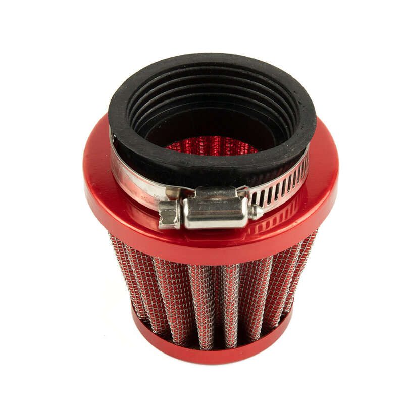 1pc Universal Motorcycle Air Filter - Black/Red/Blue/Silver, 35mm/38mm/42mm/45mm, Increases Horsepower And Torque High Quality