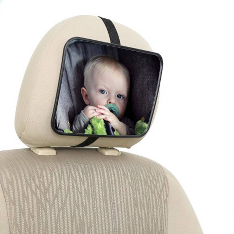 مرآة رؤية خلفية واسعة قابلة للتعديل للسيارة ، مرآة أمان للطفل والطفل ، شاشة مسند الرأس ، تصميم داخلي للسيارة ، جودة عالية