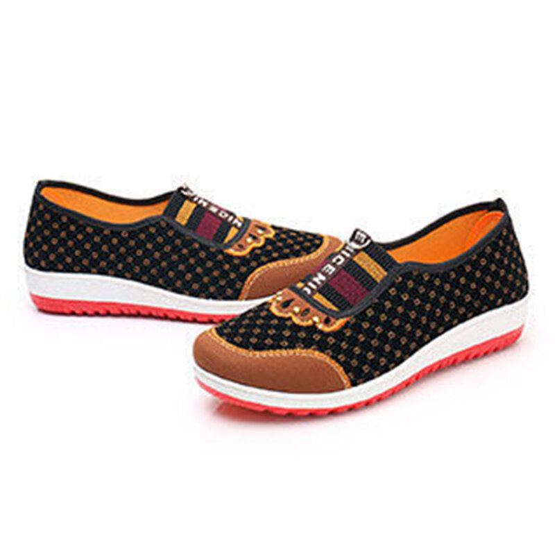 Damen Slip-on-Wanderschuhe mit flachem Boden, einfache Hangout-Schuhe, die zum Wandern geeignet sind