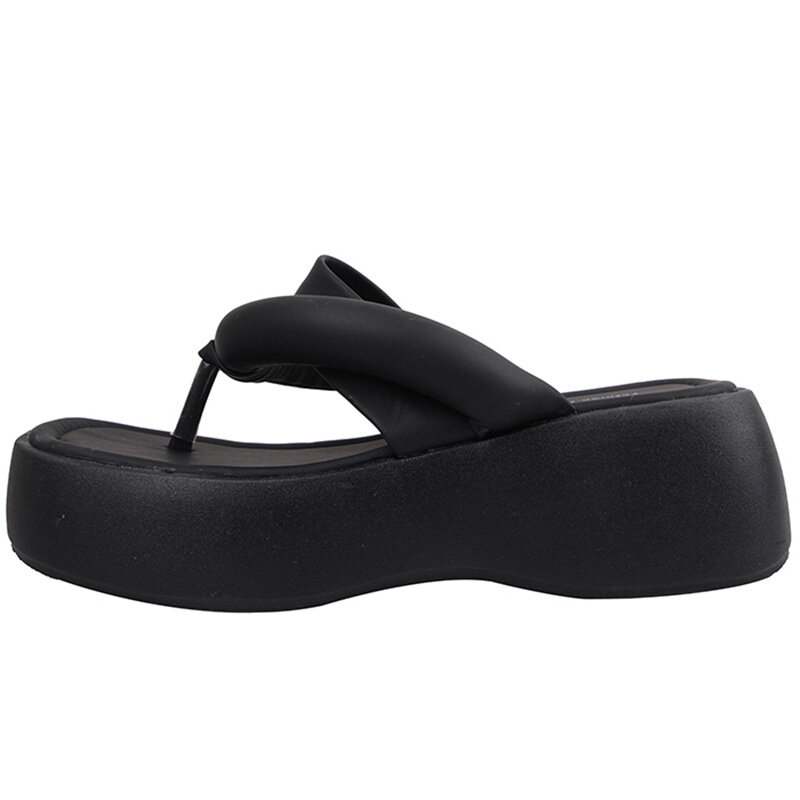 รองเท้าแตะแฟชั่นสำหรับผู้หญิง2024นิ้วสำหรับฤดูร้อนรองเท้าแตะ Comfort สตรีแบบหนีบปลายเท้านุ่มแพลตฟอร์มพื้นเรียบสไลด์รองเท้าแตะชายหาด
