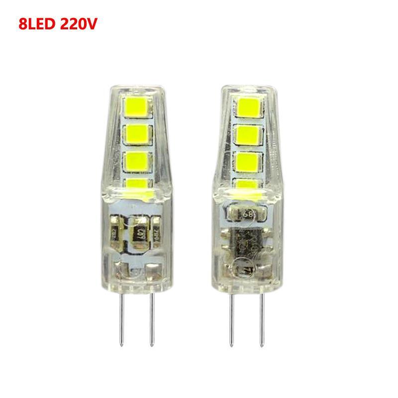 G4 LED توفير الطاقة لمبة الذرة ، التيار المتناوب ، تيار مستمر 12 فولت ، 220 فولت ، 2 واط ، 3 ألوان يعتم ، سطوع عالية ، 835 حبة ضوء
