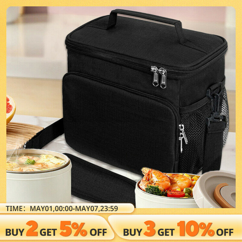 Isolierte Lunch-Tasche große Lunch-Bags für Frauen Männer wieder verwendbare Lunch-Tasche mit verstellbarem Schulter gurt