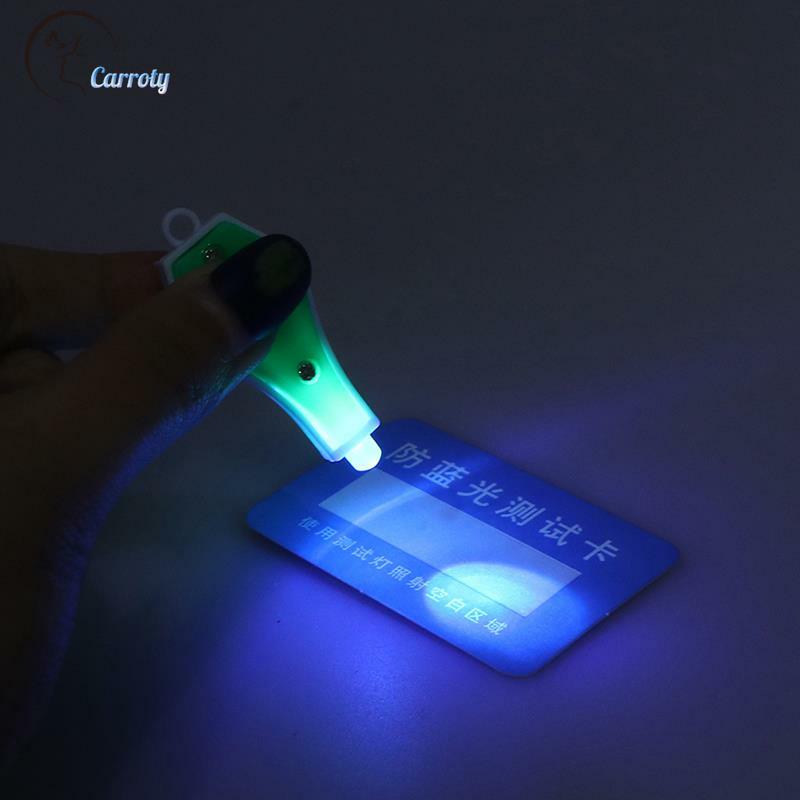 Professional Anti-Blue Light Test, Cartão de detecção, Blue Light Generator Card, Óculos Lens Test Pen Set, 2pcs