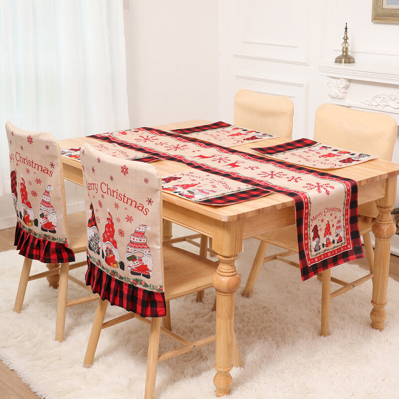 Presente de ano novo mais novo natal santa claus cadeira capa noel decorações de natal para casa jantar mesa decoração