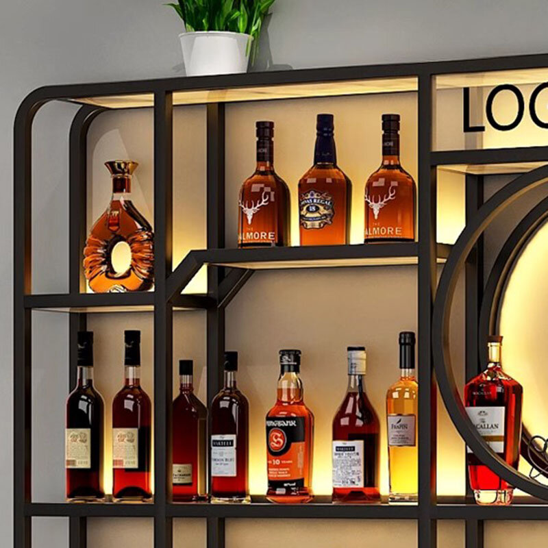 Metall Whisky Weins chränke Wand montiert traditionelle Industrie halter Bar Schrank Einzelhandel Restaurant Adega Barzinho Möbel