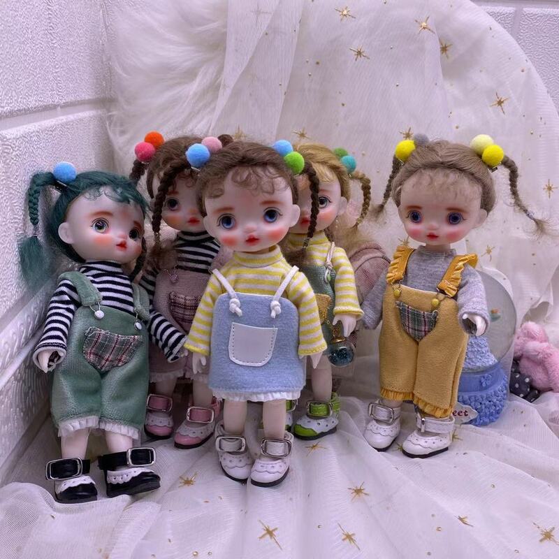 16cm Nette Blyth Puppe Joint Körper Mode BJD Puppen Spielzeug mit Kleid Schuhe Perücke Machen Up Geschenke für Mädchen