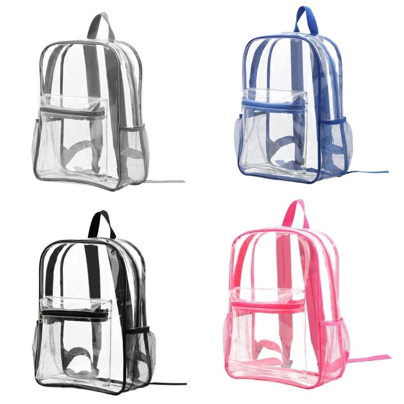 Clear Stadium Bag School Backpack Transparent College Bookbag for Student Teenagers Girls Casual School Daypack