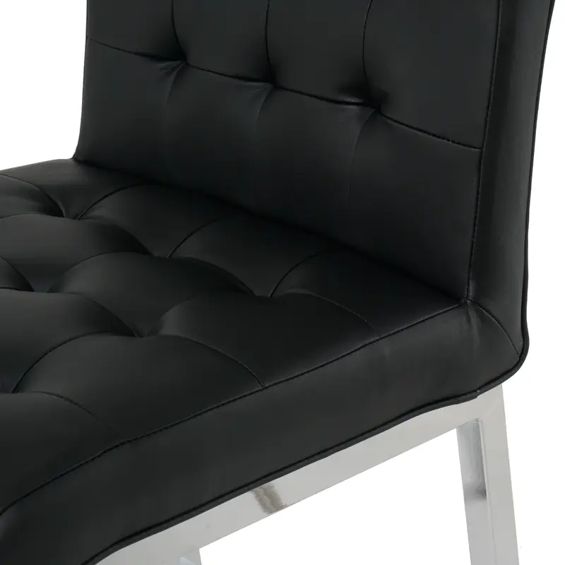 Современный дизайн, высокий стул с гальванизированными ножками для кухни, ресторана, черная лампа (набор из 2 шт.)