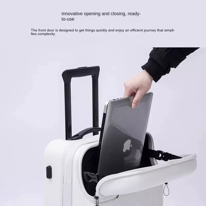 Zestaw otwór z przodu bagażowych interfejs ładowarki wielofunkcyjny wózek na kółkach 20-calowy bagaż pokładowy cichy uniwersa